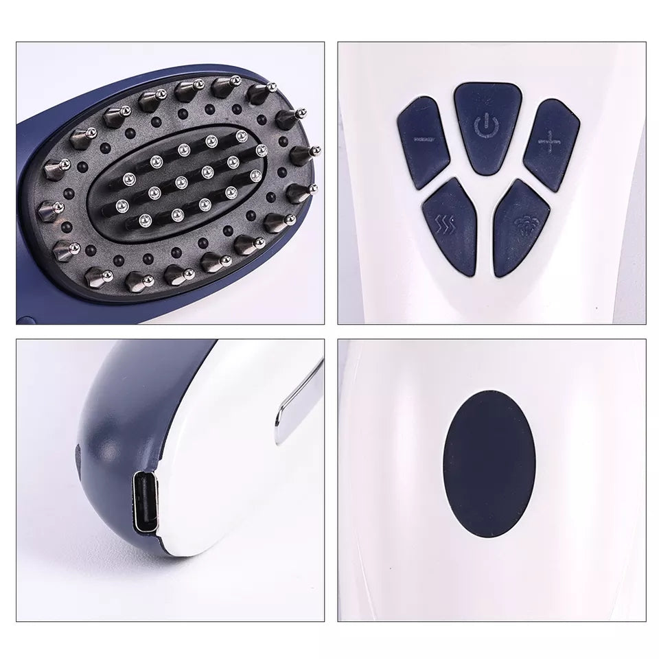 ELECTRIC LASER HAIR GROWTH COMB ANTI HAIR LOSS MASSAGE THERAPY ION VIBRATION RED BLUE LIGHT ELECTRIC LASER HAIR GROWTH