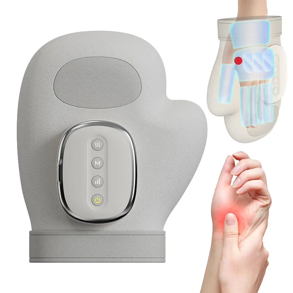 WIRELESS HEATED GLOVES ELECTRIC HAND MASSAGER WITH AIRBAG MASSAGE FOR FINGER JOINTS PALM WRIST RELAX